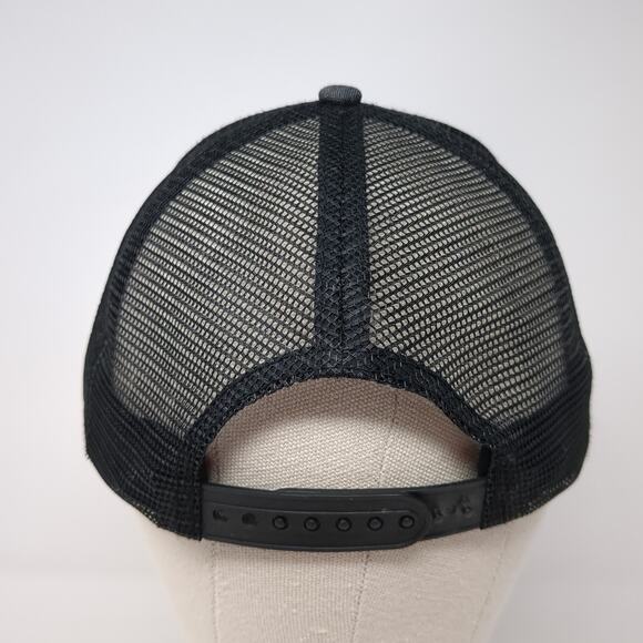 HSM Snapback Trucker Hat Black One Size Adjustable Embroidered Mesh Back - Picture 6 of 9